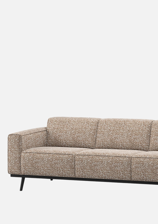 Statement Sofa 3-Seater – Light Brown Mélange