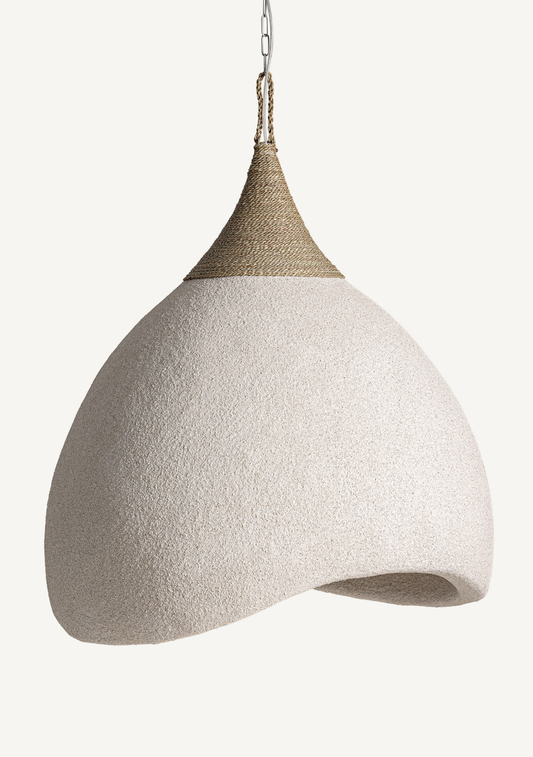 Nyland Sculptural Pendant Lamp – Cream - Elara Maison