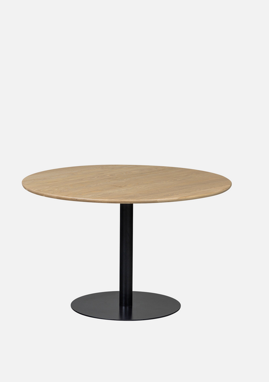 Tablo Dining Table – Round FSC® Oak Transparent 120 cm - Elara Maison