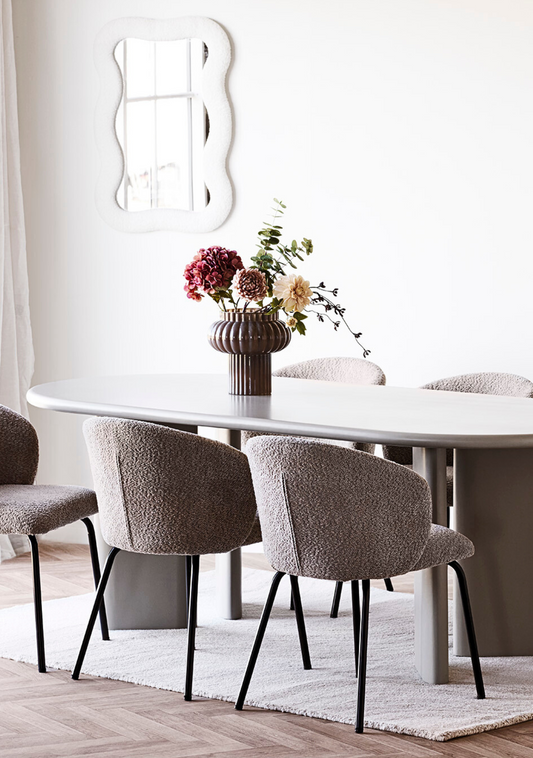 Bosaro Mirror – White Teddy Frame - Elara Maison