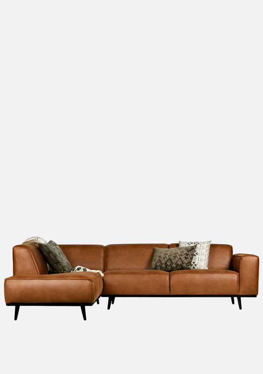 Statement Eco Leather Sofa – Cognac