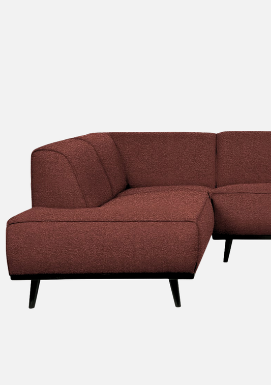 Statement Bouclé Sofa – Chestnut