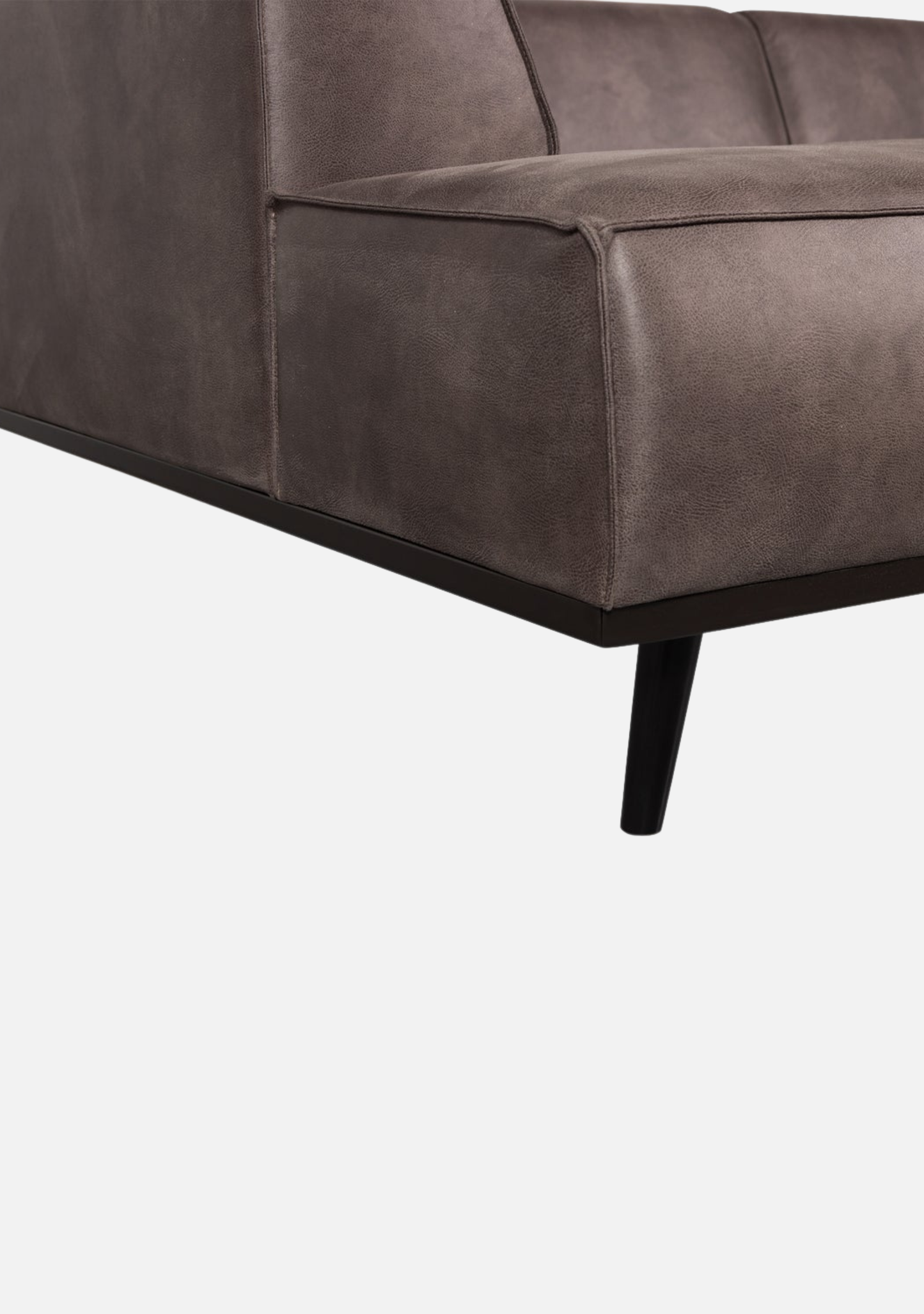 Statement Eco Leather Sofa – Dark Grey