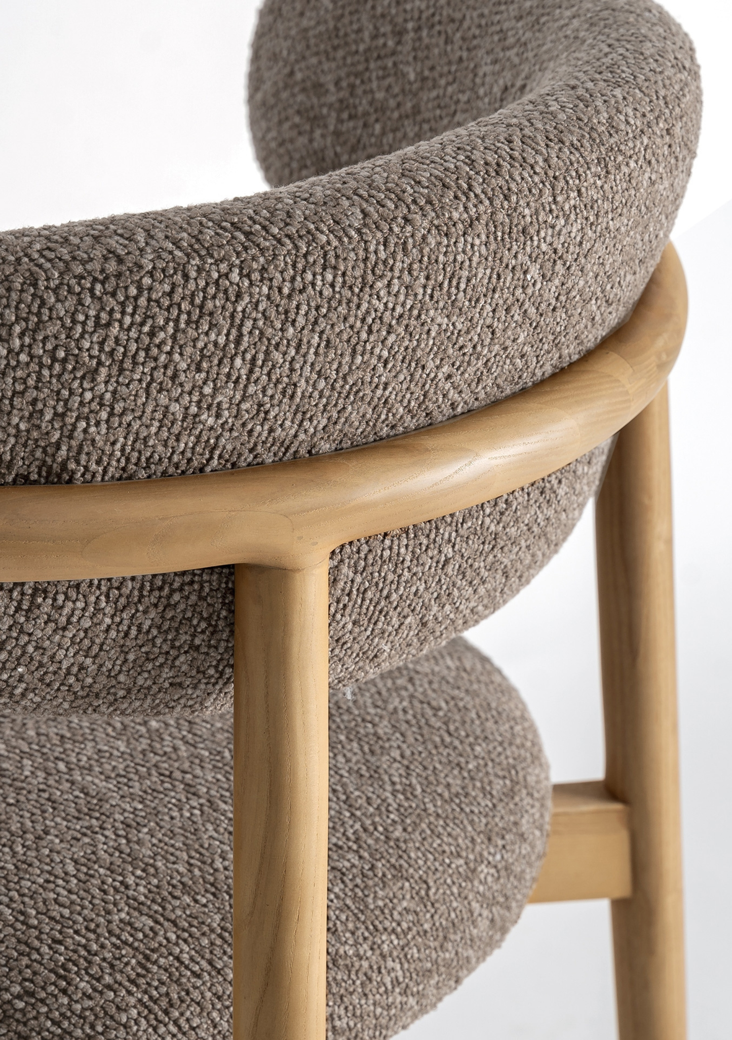 Erlec Bar Stool – Taupe Upholstery & Light Brown Ash Wood