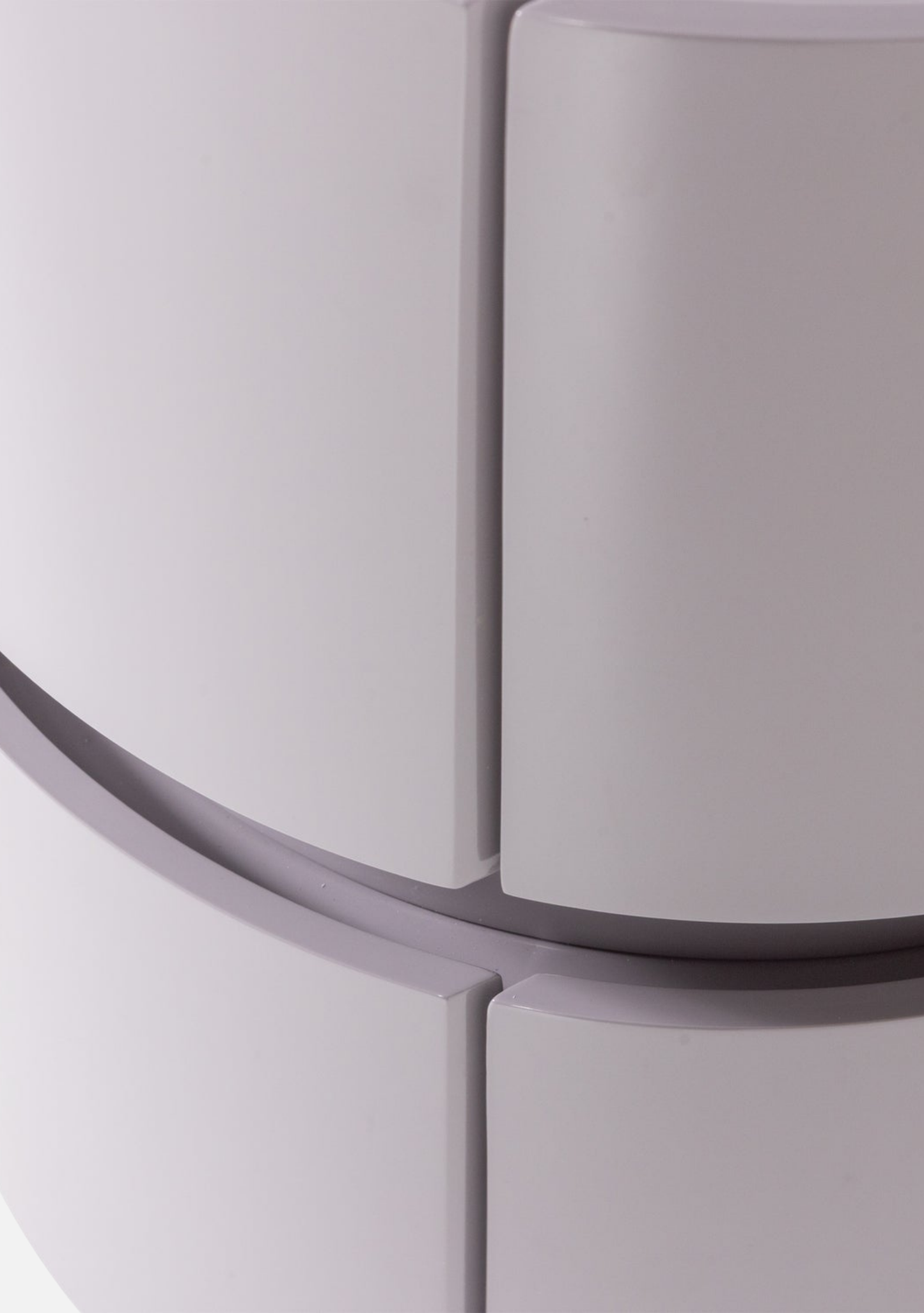 Lunex Night Stand – FSC® Light Grey High Gloss MDF - Elara Maison