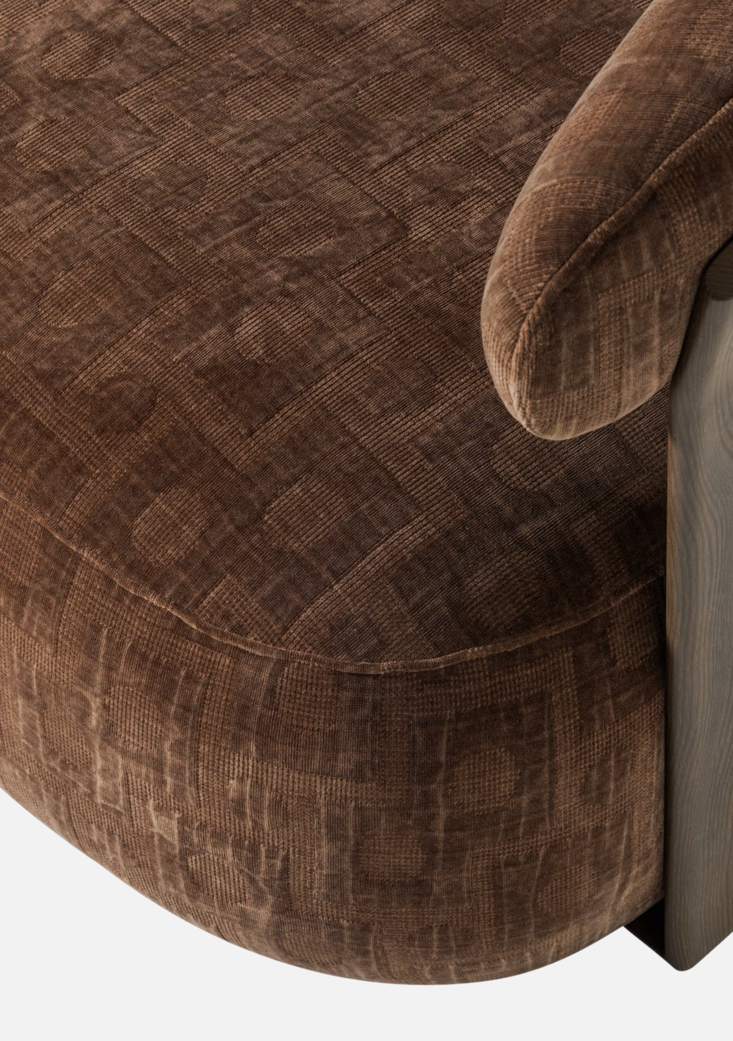Foon Armchair – FSC® Structured Brown - Elara Maison