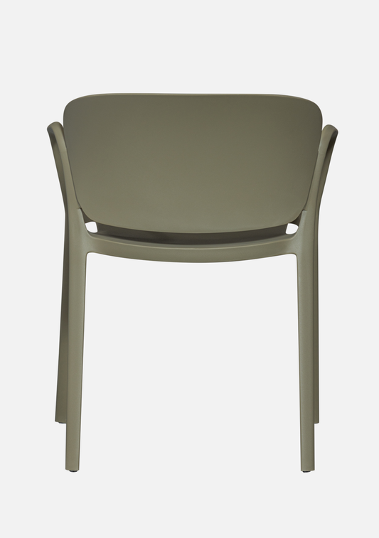 BENT GARDEN CHAIR PLASTIC GREEN Set - 2 - Elara Maison