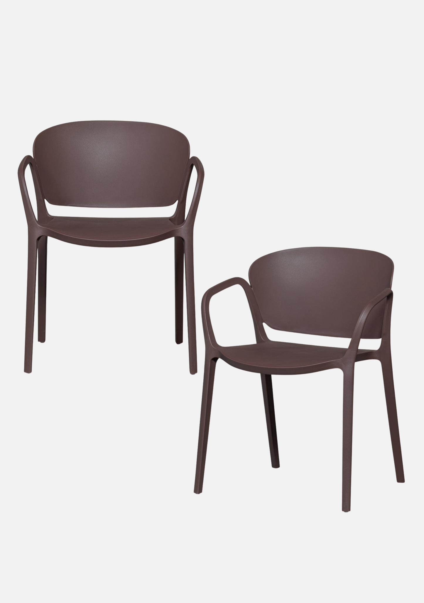 BENT GARDEN CHAIR PLASTIC PURPLE/BROWN - Elara Maison