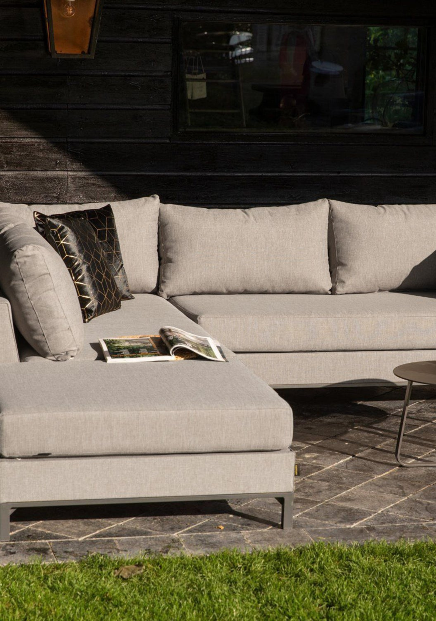 Sicilië Modular Outdoor Lounge – Left Configuration, Taupe - Elara Maison