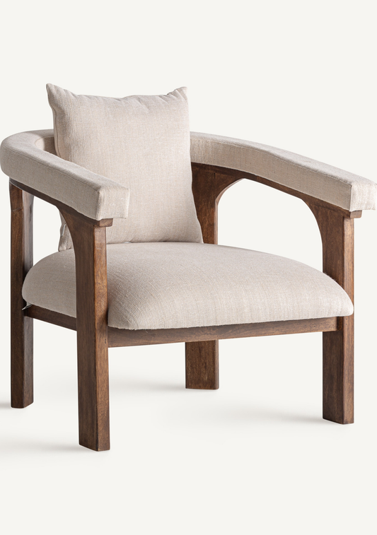 Racoud Lounge Armchair – Beige Brown