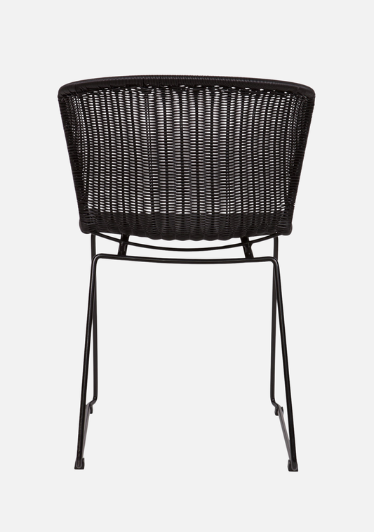 WINGS GARDEN CHAIR BLACK - SET OF 2 - Elara Maison