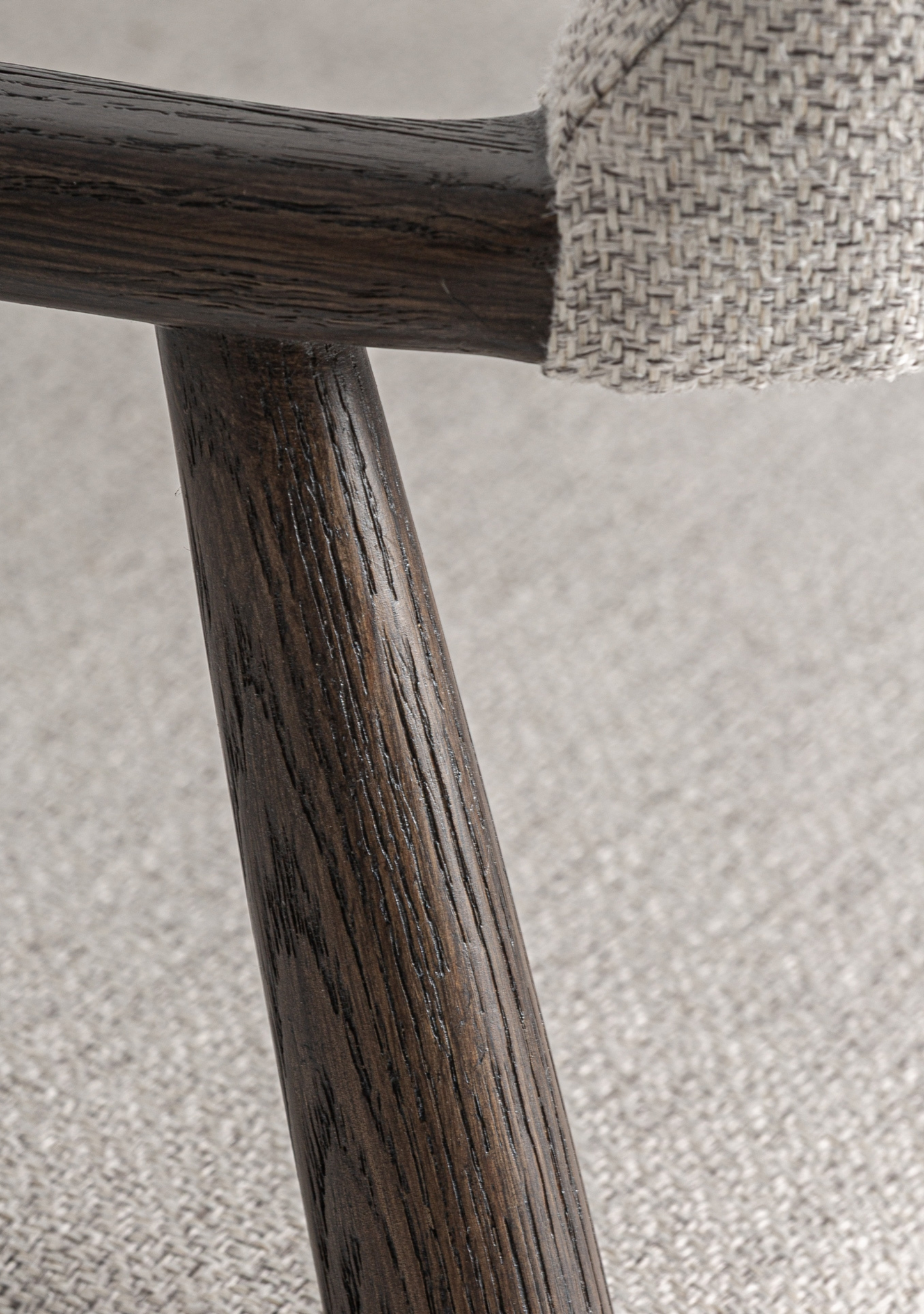 Staple Dining Chair – Dark Brown & Grey - Elara Maison