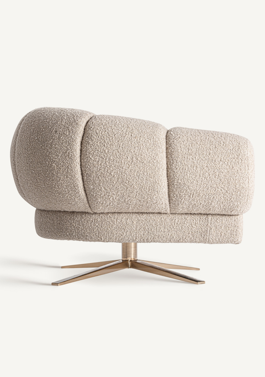 Elise Bouclé Swivel Armchair