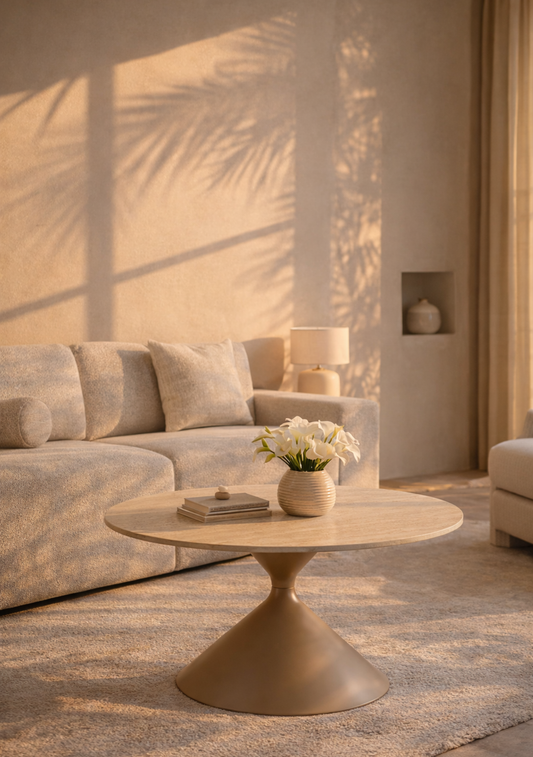 Annecy Coffee Table – Ceramic & Steel