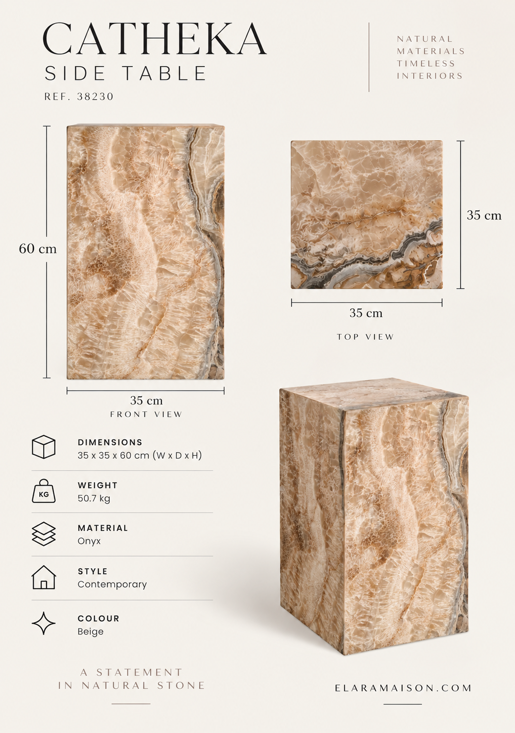 Catheka Natural Onyx