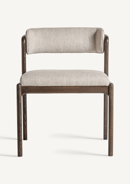 Jerzen Dining Chair – Beige & Brown - Elara Maison