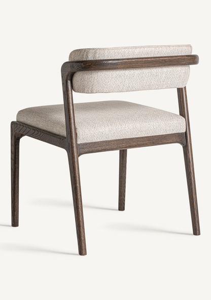 Jerzen Dining Chair – Beige & Brown - Elara Maison