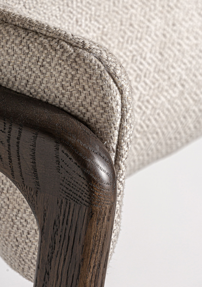 Jerzen Dining Chair – Beige & Brown - Elara Maison