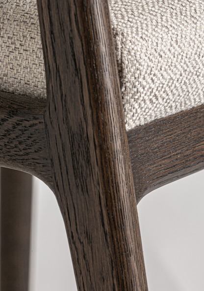 Jerzen Dining Chair – Beige & Brown - Elara Maison