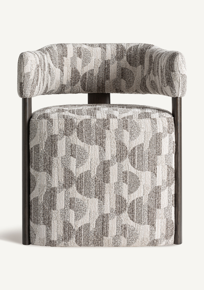 Najac Dining Chair – Grey & Brown - Elara Maison