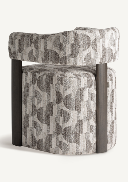 Najac Dining Chair – Grey & Brown - Elara Maison