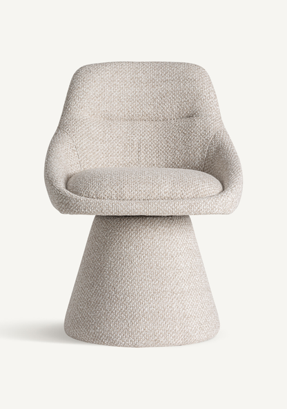 Essen Swivel Dining Armchair – Beige - Elara Maison