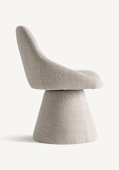Essen Swivel Dining Armchair – Beige - Elara Maison