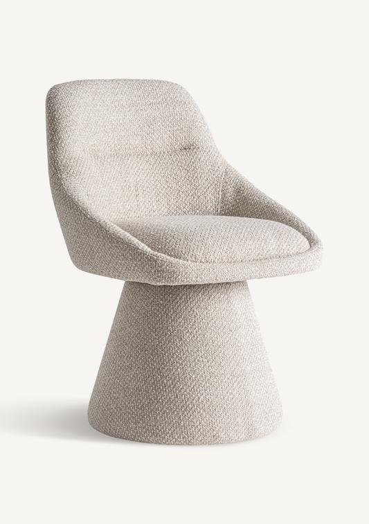 Essen Swivel Dining Armchair – Beige - Elara Maison