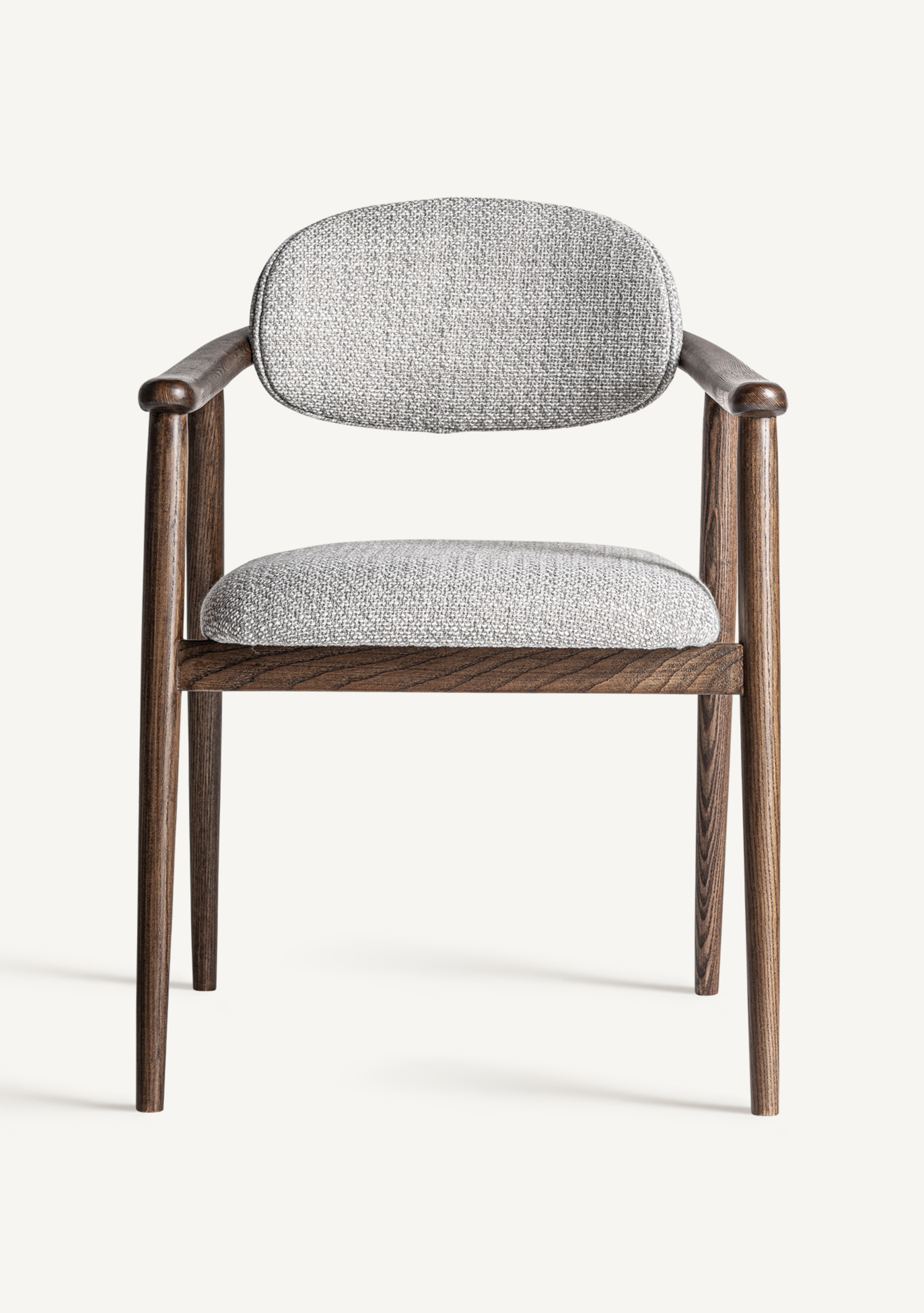 Ternat Dining Chair – Dark Brown & Grey - Elara Maison