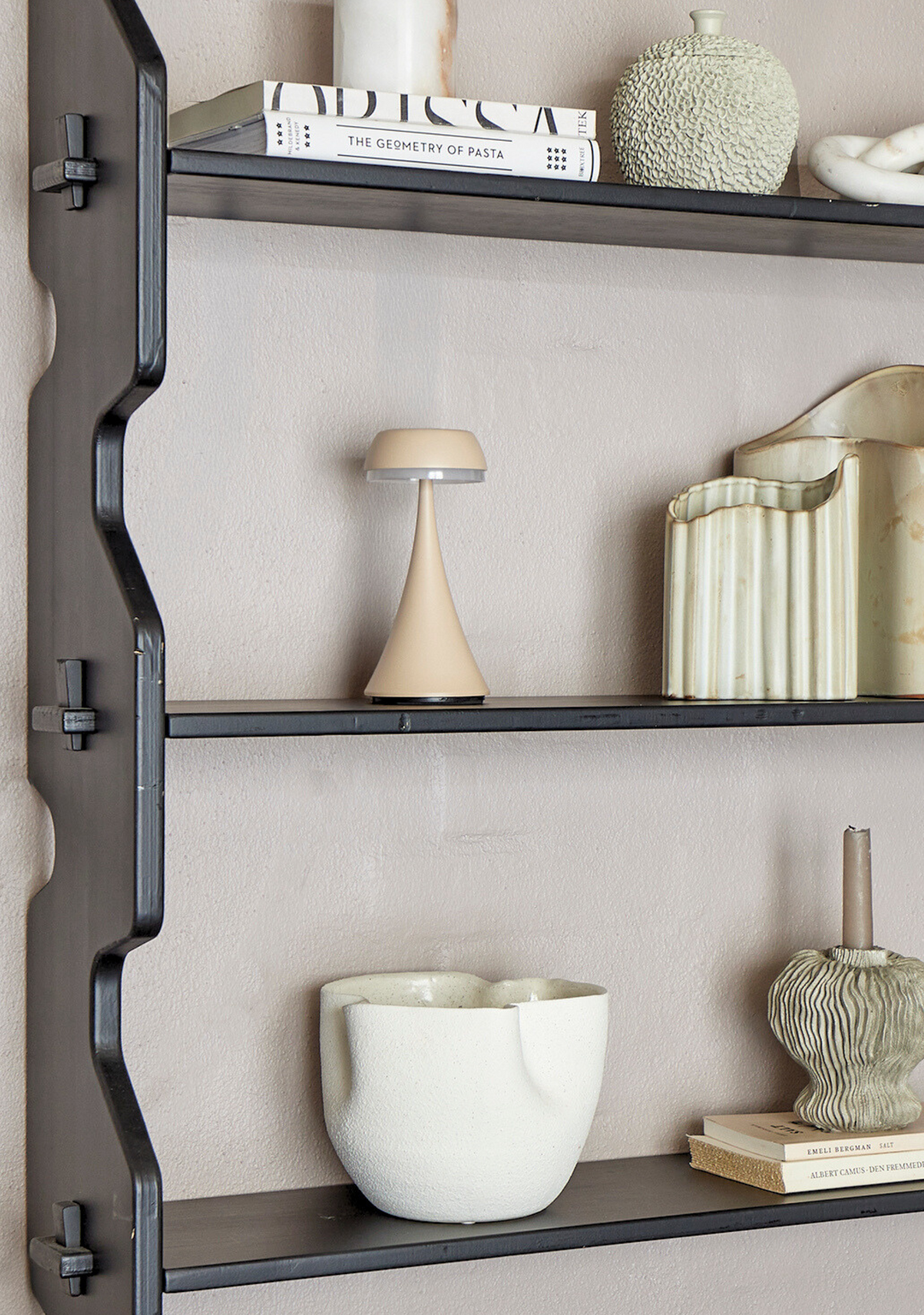 Pepple Portable Lamp – Rechargeable Nature Aluminum Set of 4 - Elara Maison