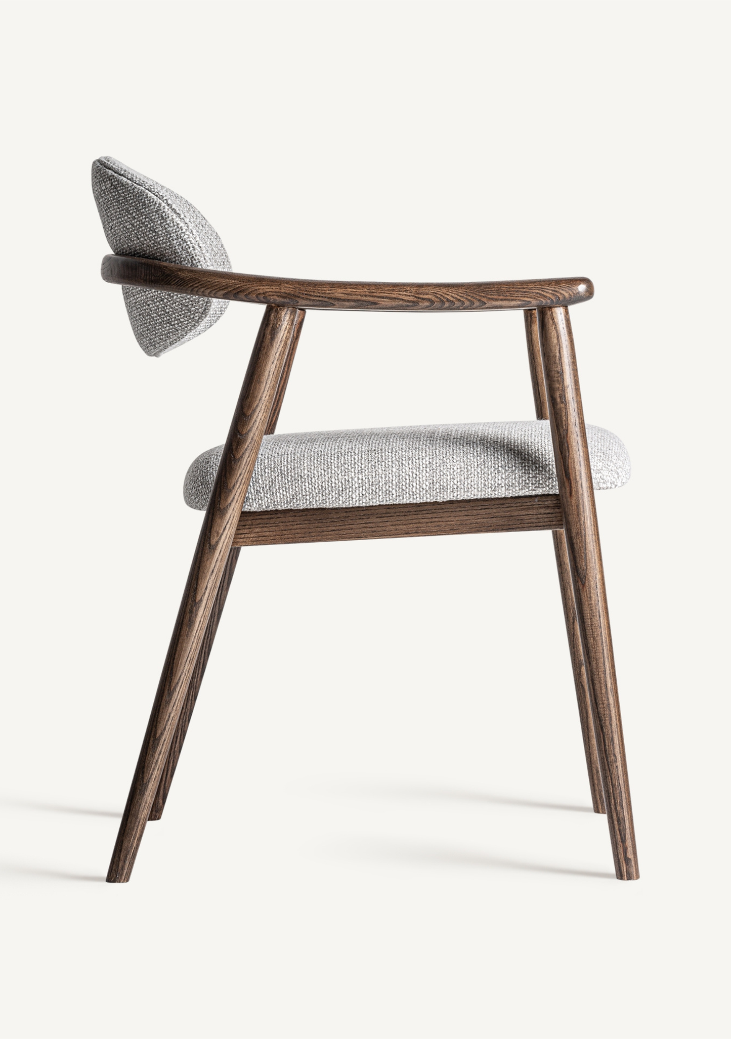 Ternat Dining Chair – Dark Brown & Grey - Elara Maison