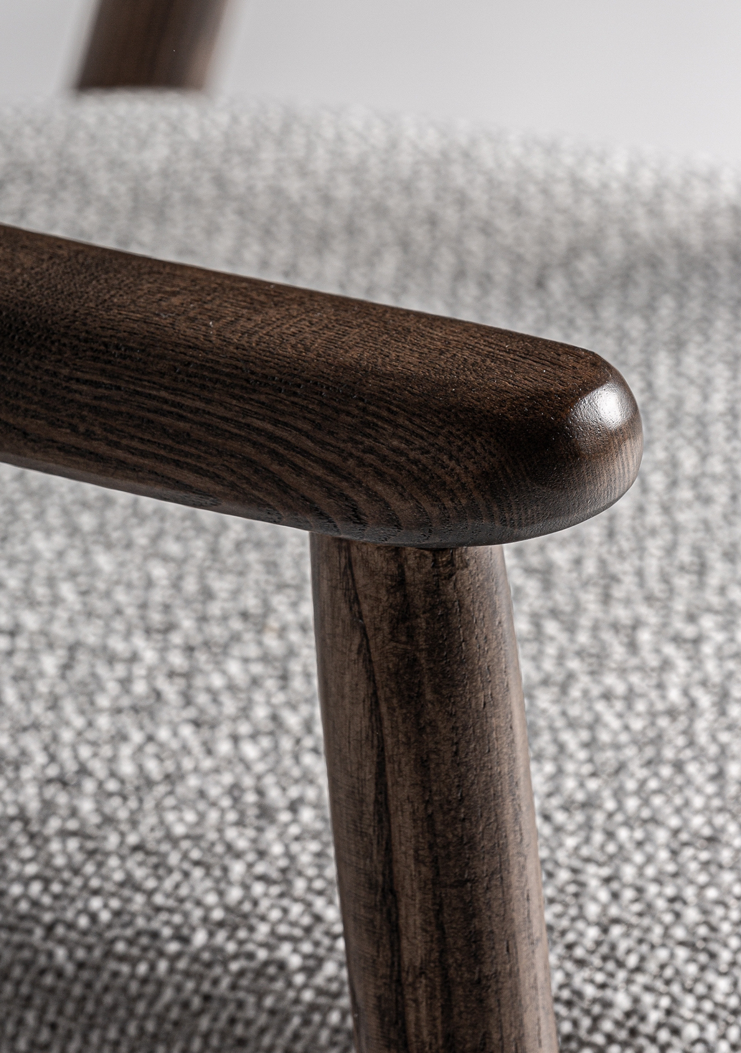 Ternat Dining Chair – Dark Brown & Grey - Elara Maison
