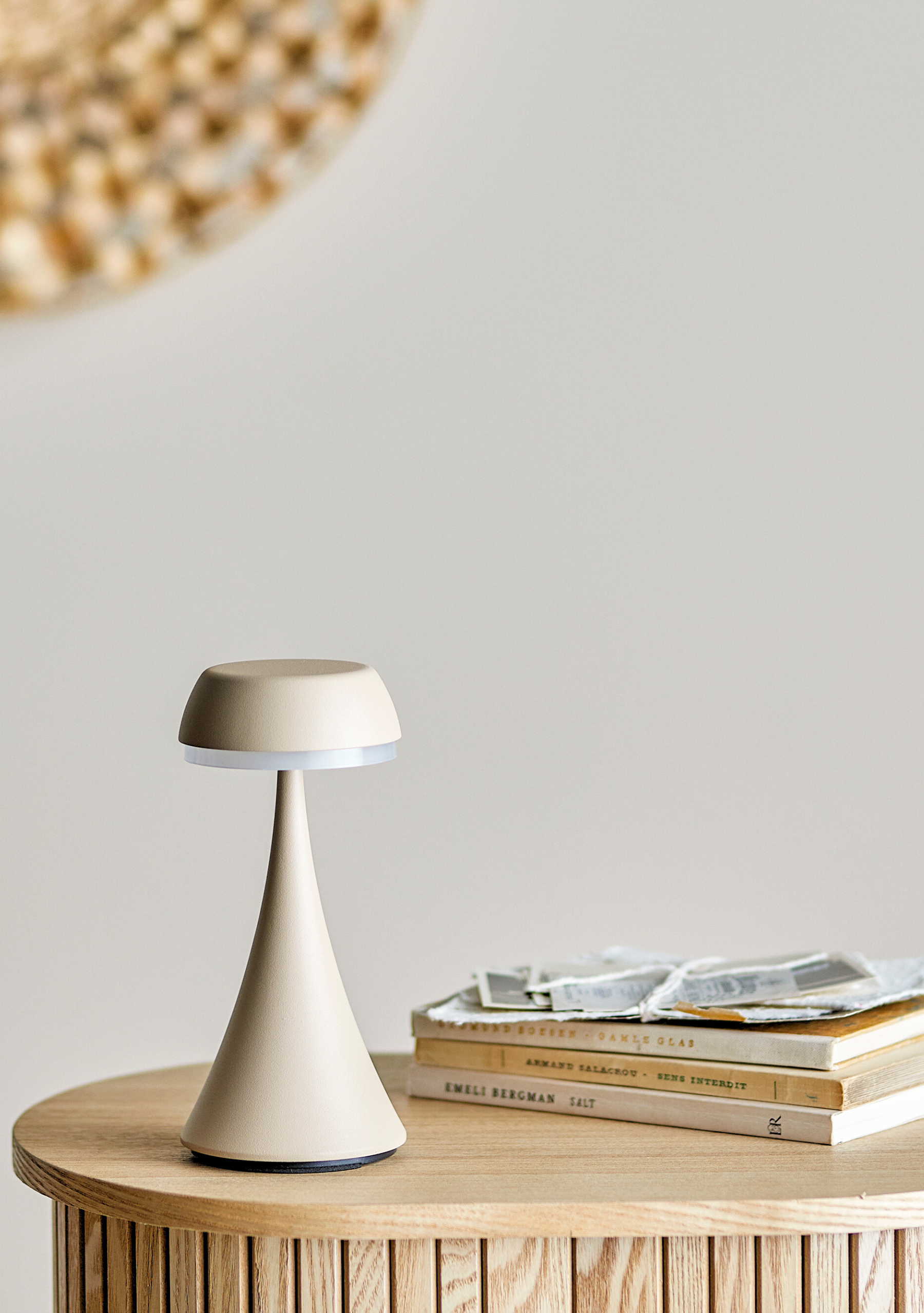 Pepple Portable Lamp – Rechargeable Nature Aluminum Set of 4 - Elara Maison