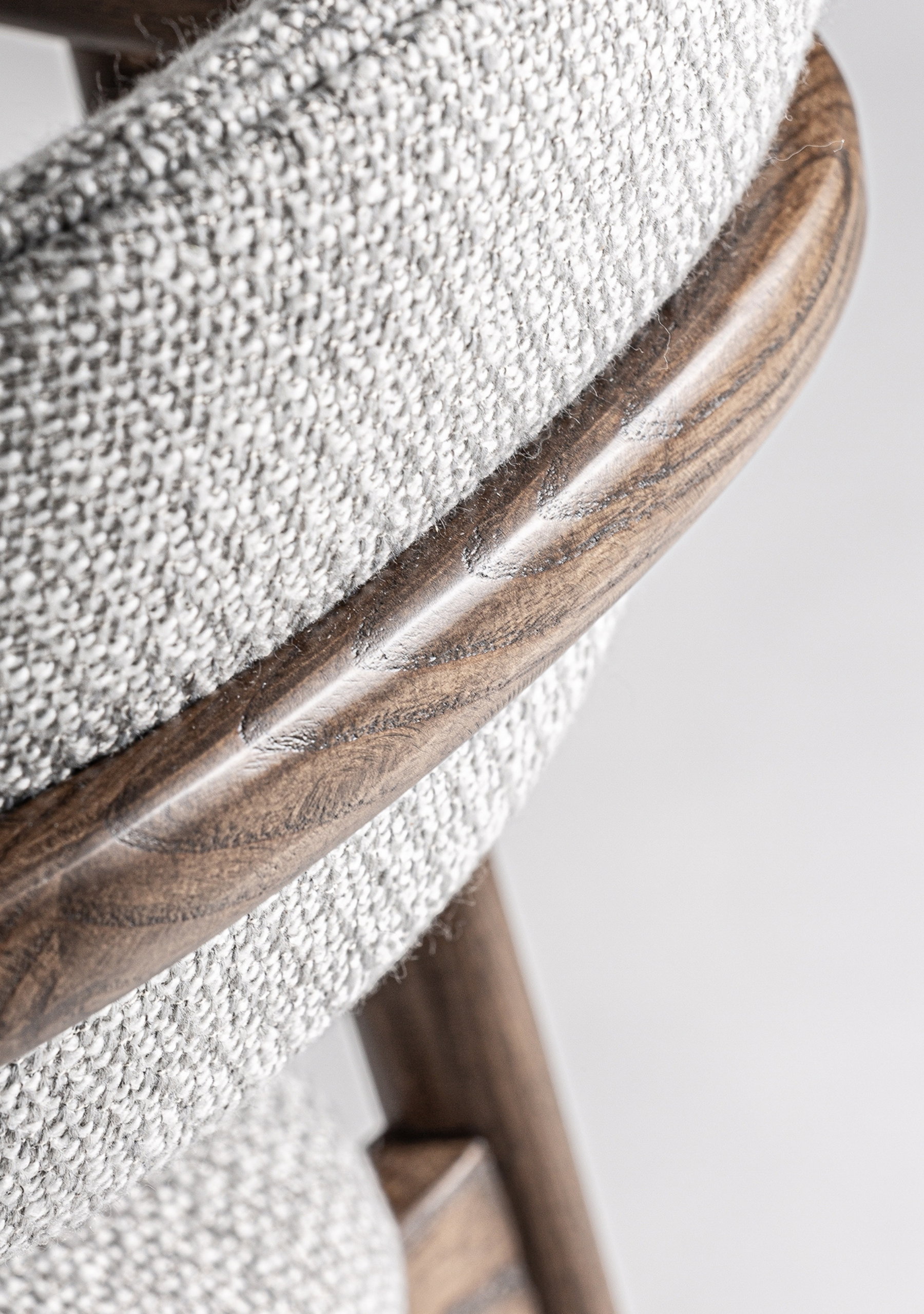 Ternat Dining Chair – Dark Brown & Grey - Elara Maison