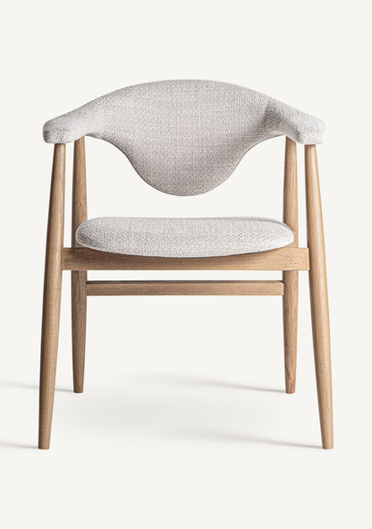 Dilbeek Dining Chair – Light Brown & Grey - Elara Maison