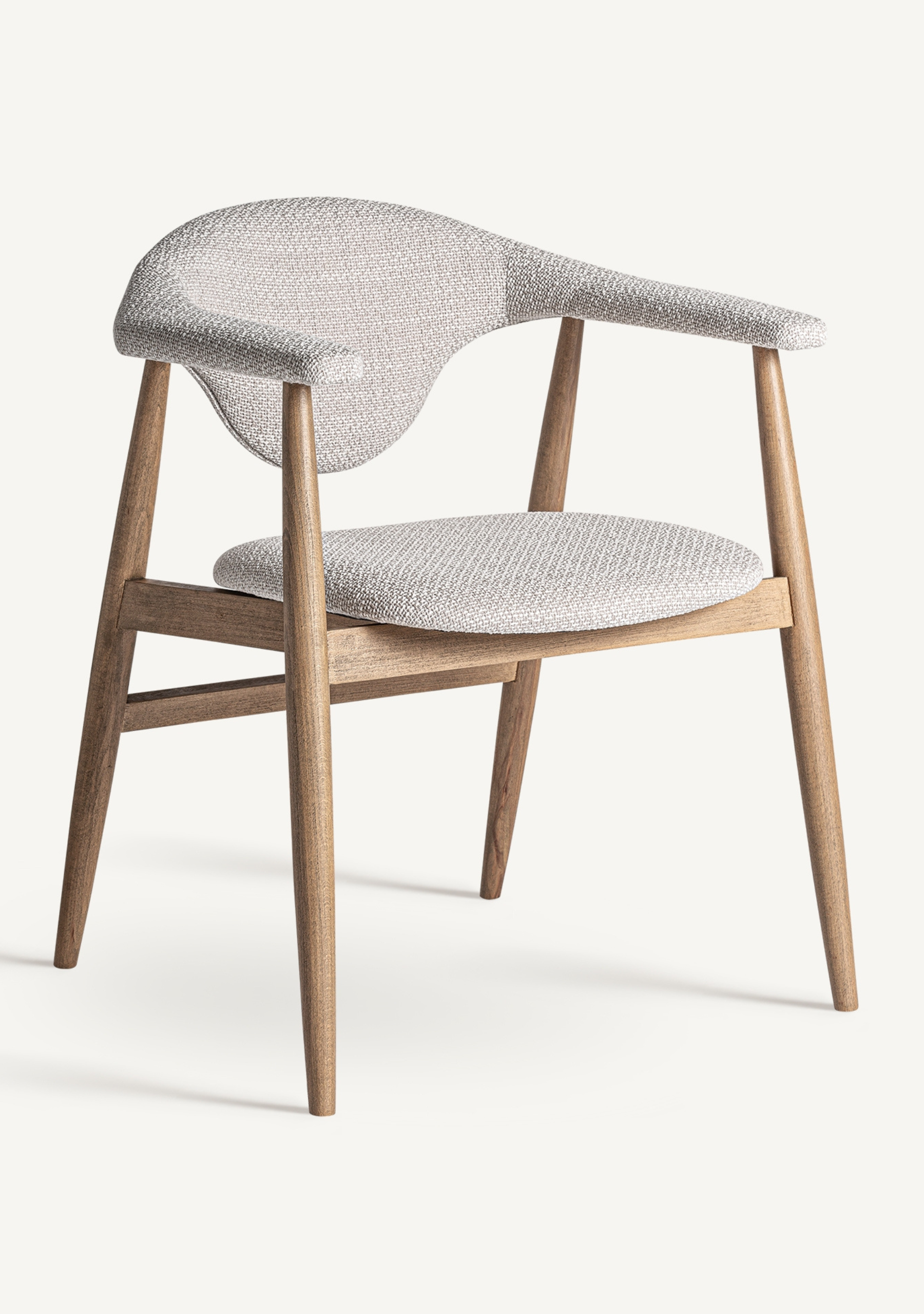 Dilbeek Dining Chair – Light Brown & Grey - Elara Maison