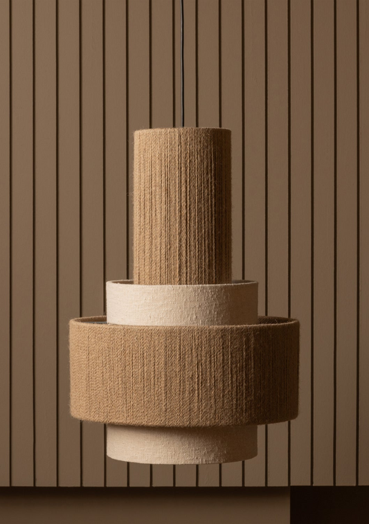Pelle Pendant Lamp – Natural Rope - Elara Maison