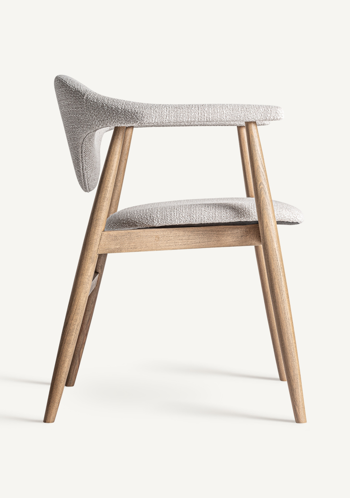 Dilbeek Dining Chair – Light Brown & Grey - Elara Maison