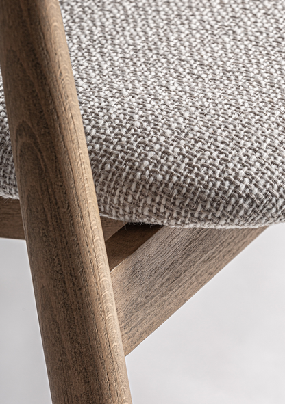 Dilbeek Dining Chair – Light Brown & Grey - Elara Maison