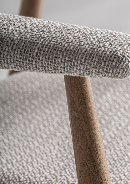 Dilbeek Dining Chair – Light Brown & Grey - Elara Maison