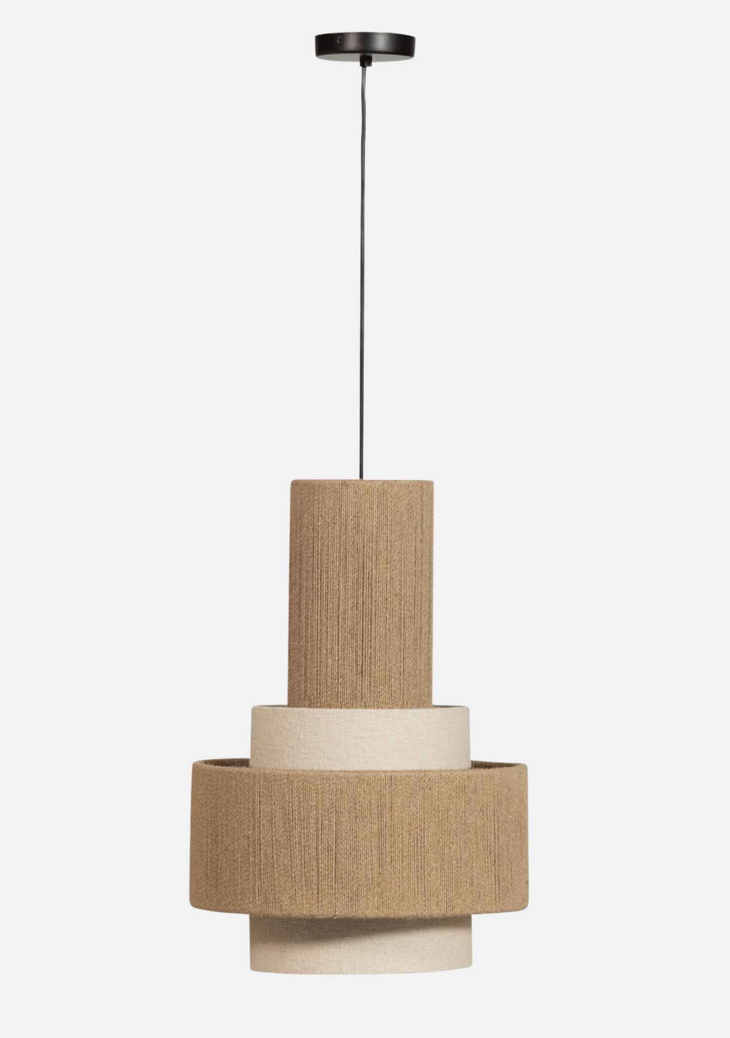 Pelle Pendant Lamp – Natural Rope - Elara Maison