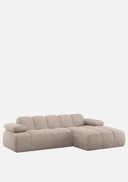 Mojo Chaiselongue Sofa rechts Wollig Dunkelsand