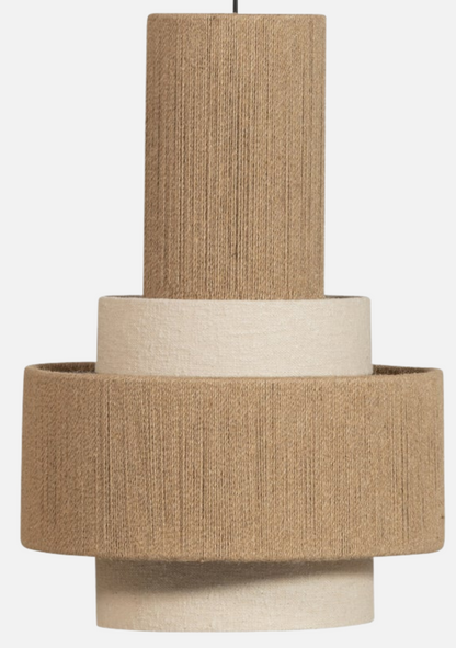 Pelle Pendant Lamp – Natural Rope - Elara Maison