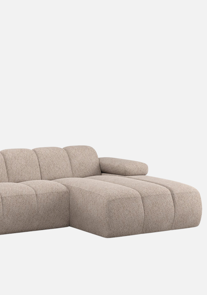 Mojo Chaiselongue Sofa rechts Wollig Dunkelsand