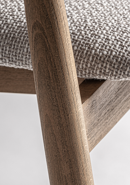 Dilbeek Dining Chair – Light Brown & Grey - Elara Maison