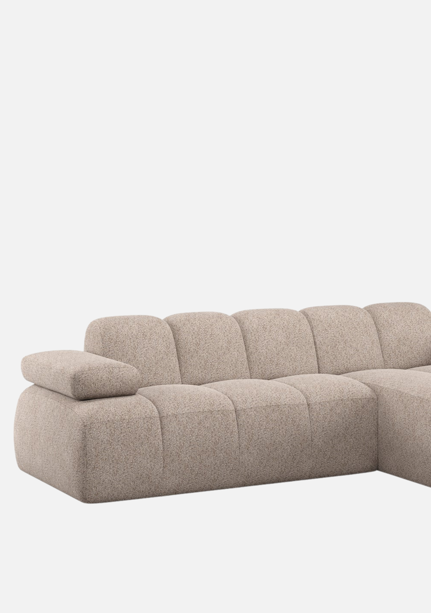Mojo Chaiselongue Sofa rechts Wollig Dunkelsand