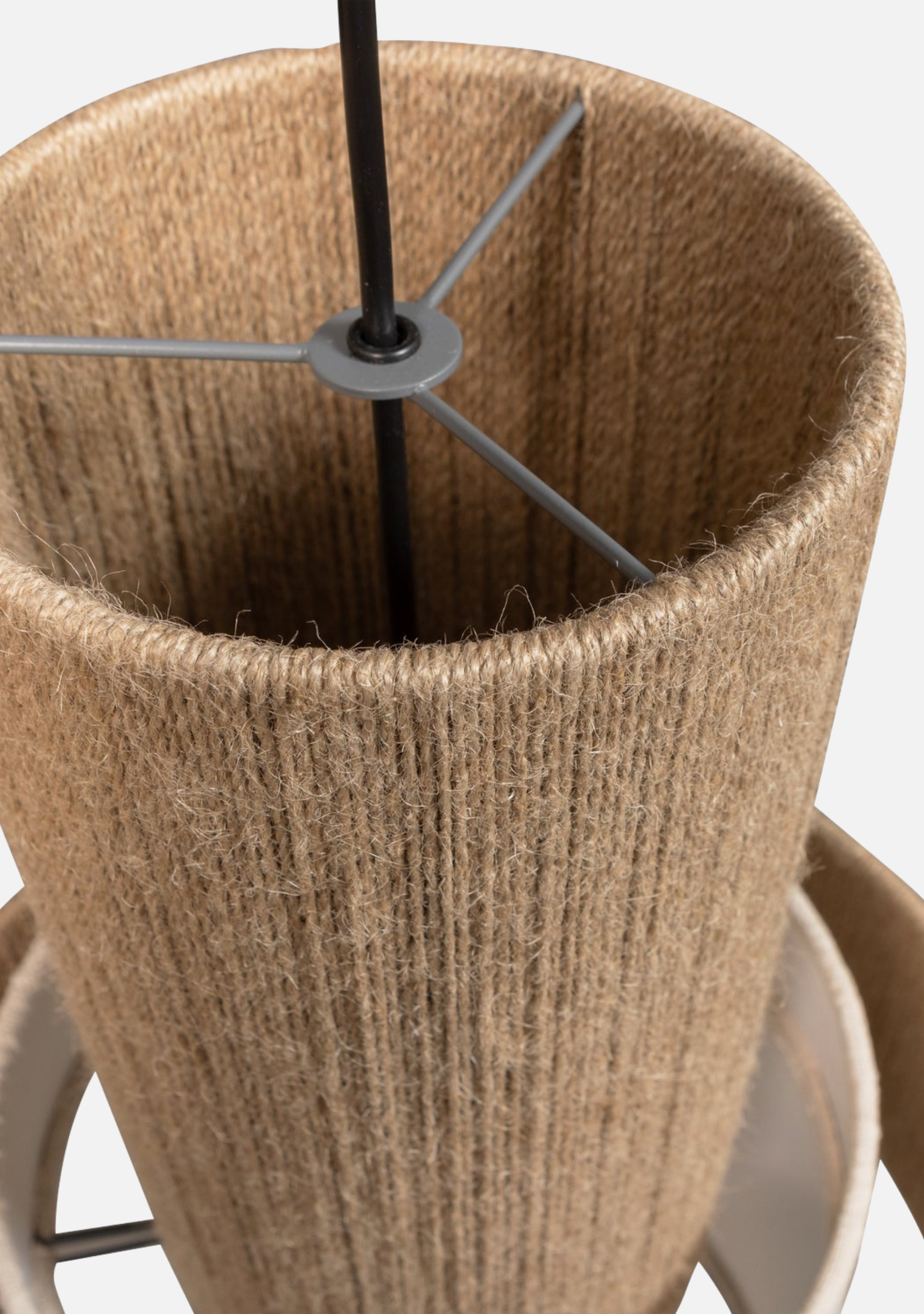 Pelle Pendant Lamp – Natural Rope - Elara Maison