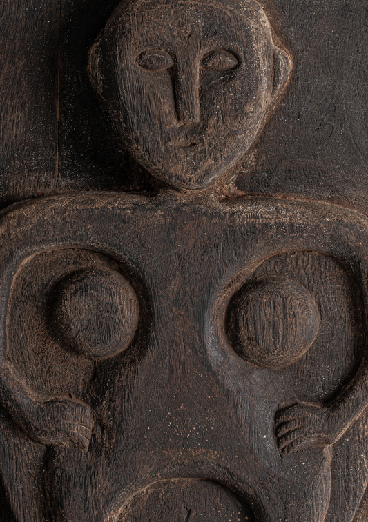 Milho Sculptural Wood Wall Art – Brown - Elara Maison
