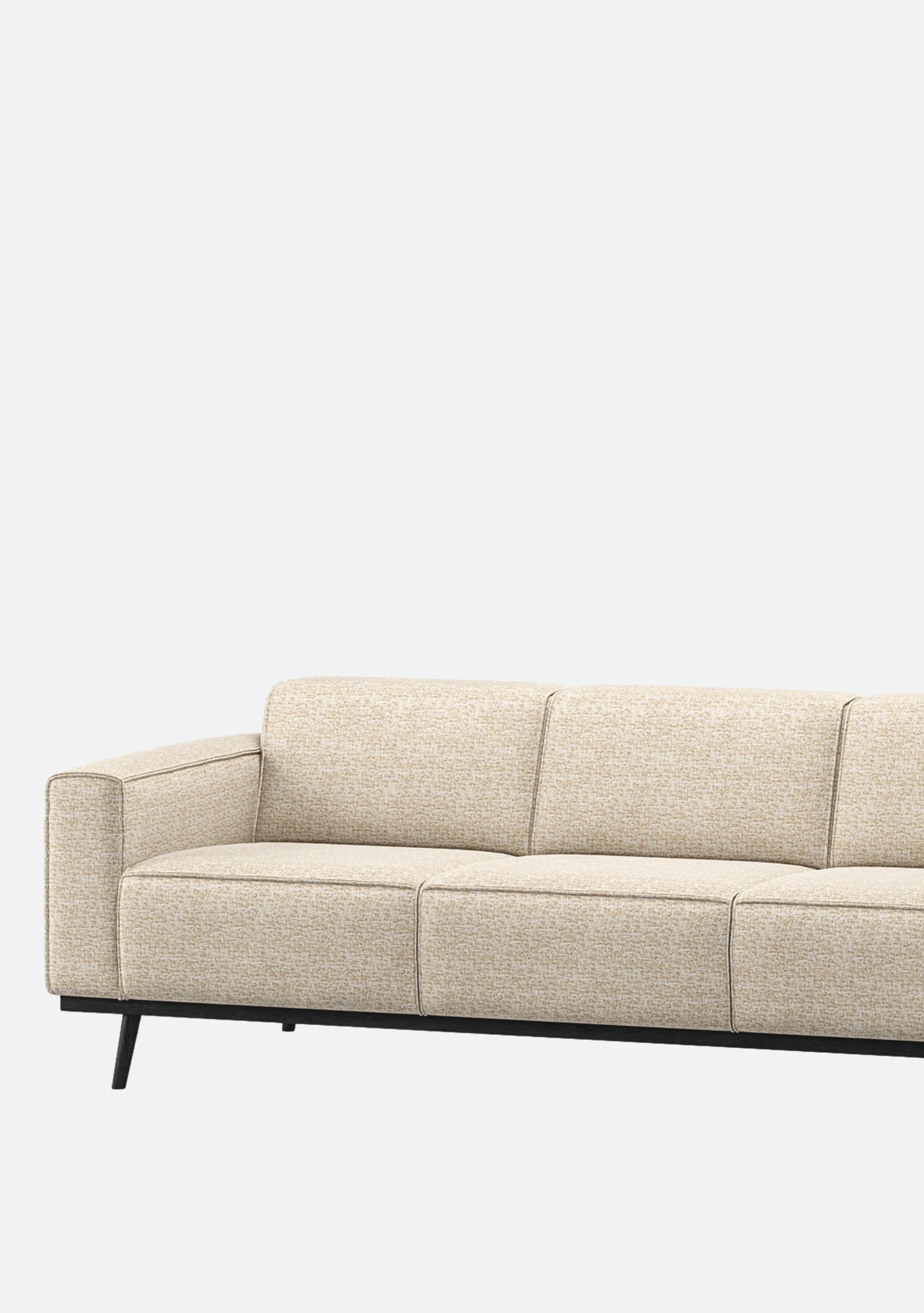 Statement Sofa 3-Seater – Beige Mélange