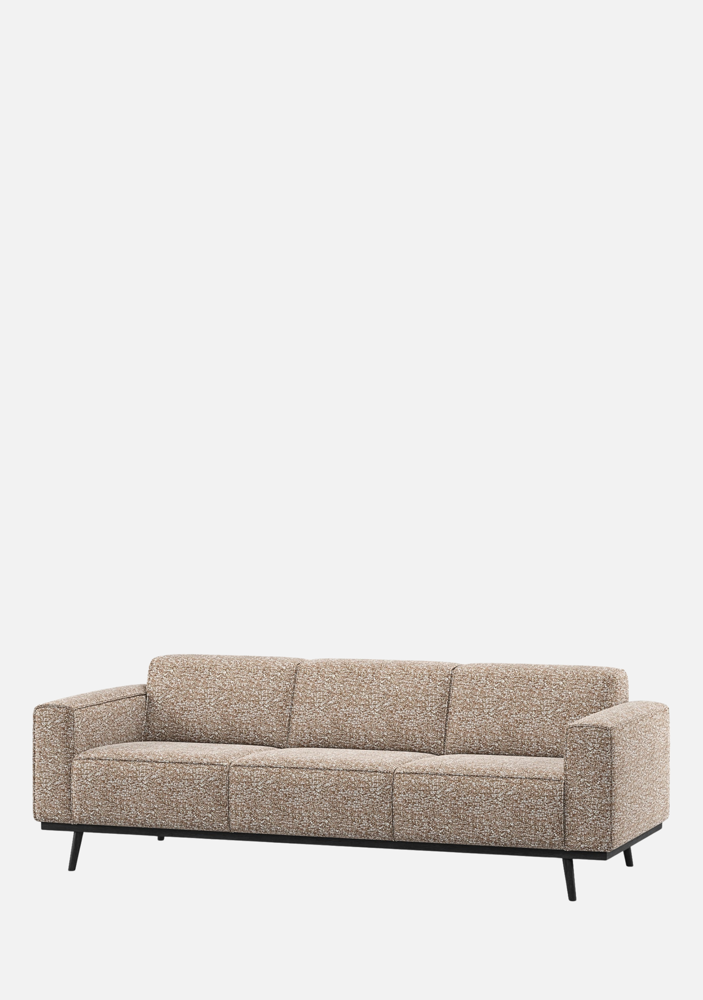Statement Sofa 3-Seater – Light Brown Mélange